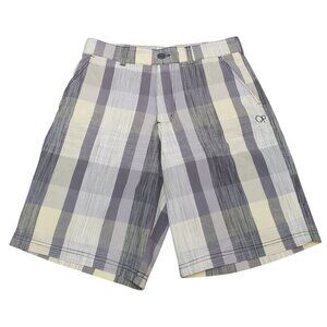 Op Mens Chino Grey Check Shorts 34